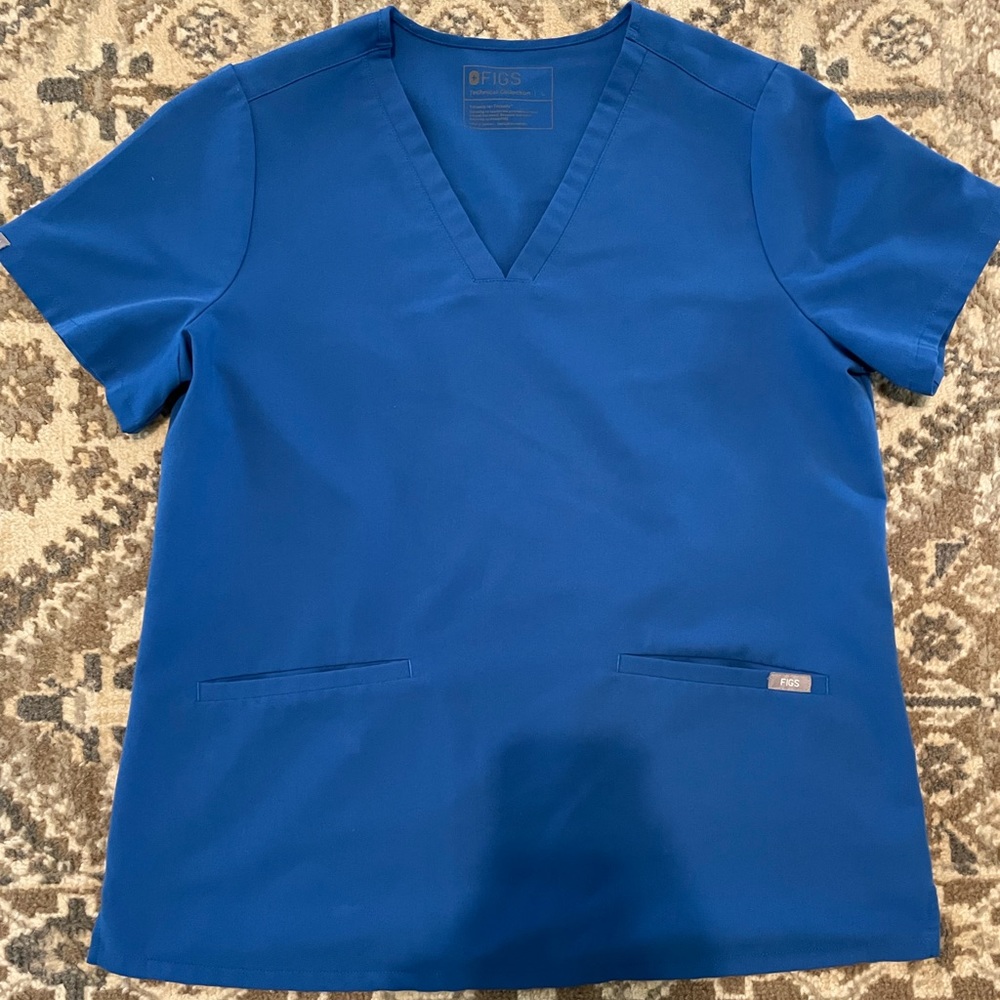 FIGS Royal Blue Scrub Top
